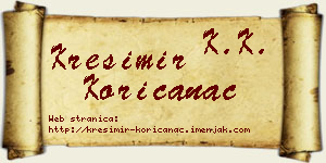 Krešimir Korićanac vizit kartica